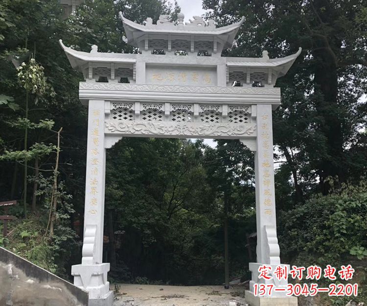 唐山寺院牌坊石雕