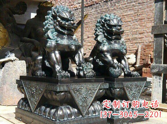 唐山天安门狮子铜雕塑