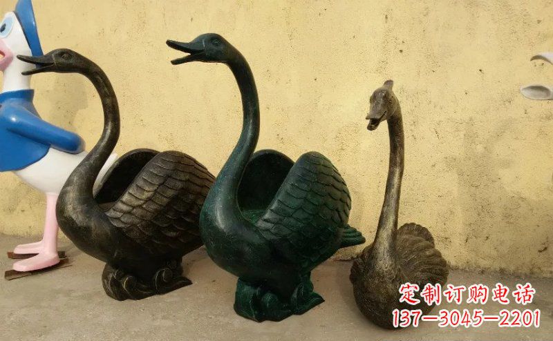 唐山天鹅动物铜雕 (3)