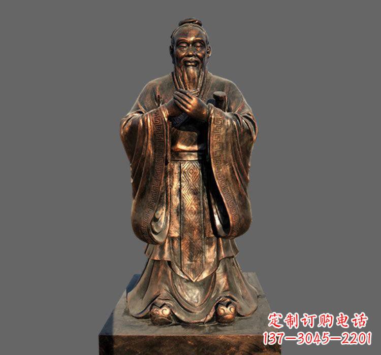 唐山铜雕古代名人孔子