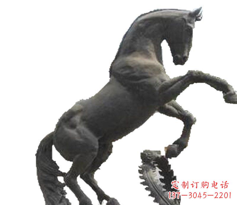 唐山铜雕广场街道景观摆件动物马雕塑