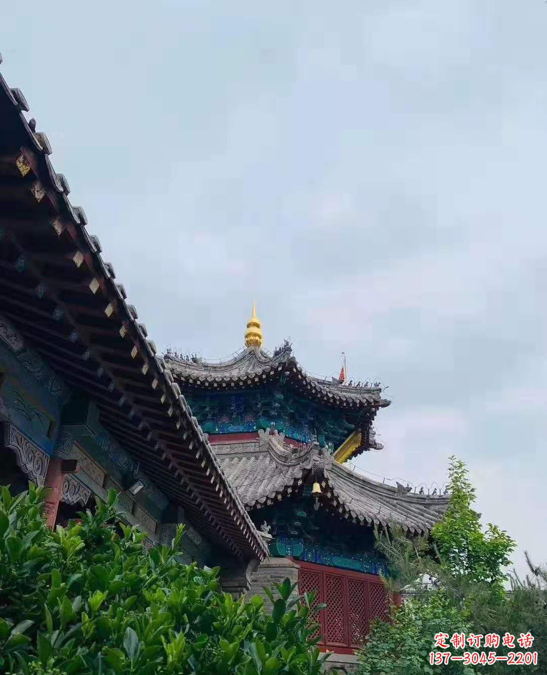 唐山铜雕葫芦塔顶寺庙摆件 