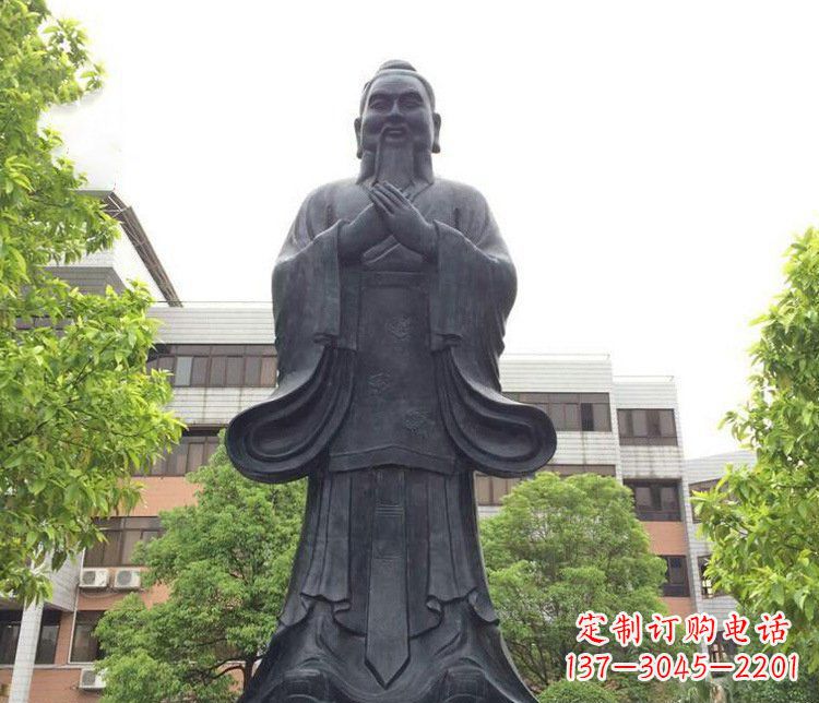 唐山铜雕学校孔子圣人雕塑摆件