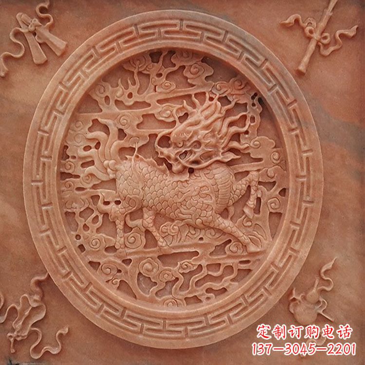 唐山晚霞红麒麟建筑装饰壁画