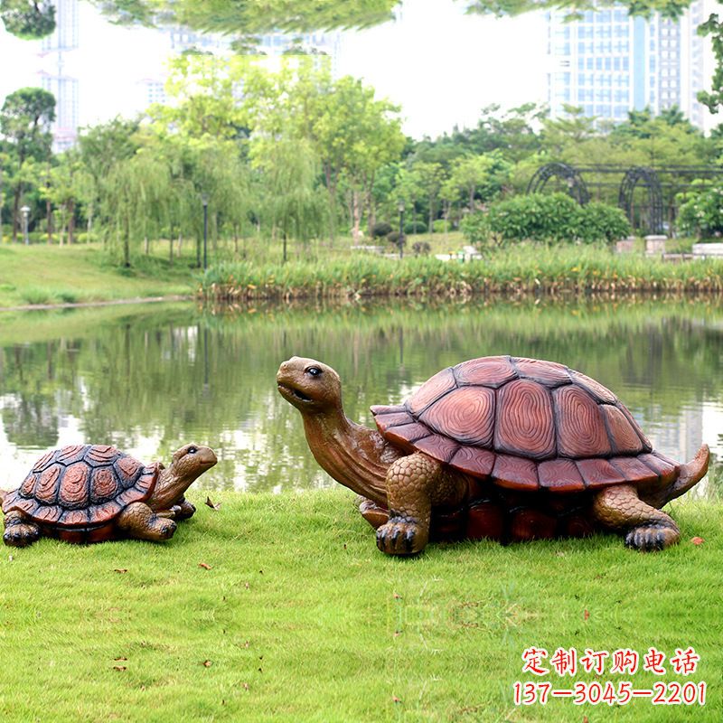 唐山园林仿真乌龟玻璃钢池塘湖泊水景雕塑摆件
