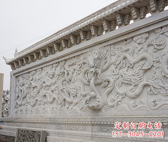 唐山园林九龙壁石雕影壁 (5)