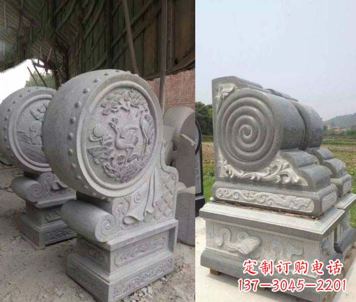 唐山招财抱鼓石大理石门墩