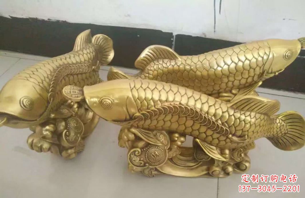 唐山招财金龙鱼雕塑 