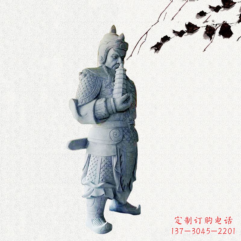 唐山中国古代神话中的托塔天王石雕塑