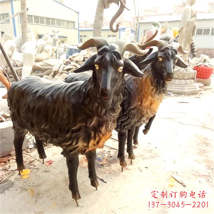唐山铸铜山羊雕塑